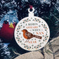 A Robin Appears Nan Memorial Bauble Wooden Tree Decoration