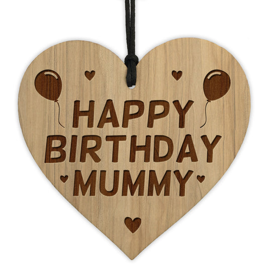 Birthday Gift For Mummy Wood Engraved Heart 30th 40th 50th