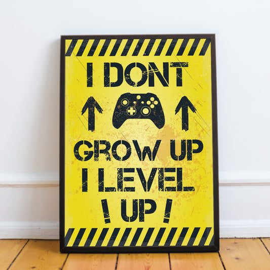 Framed Gaming Print For Wall Boys Bedroom Decor Son Xmas Gift