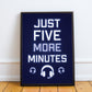 Blue Gaming Poster Framed Gift For Boys Bedroom Games Room