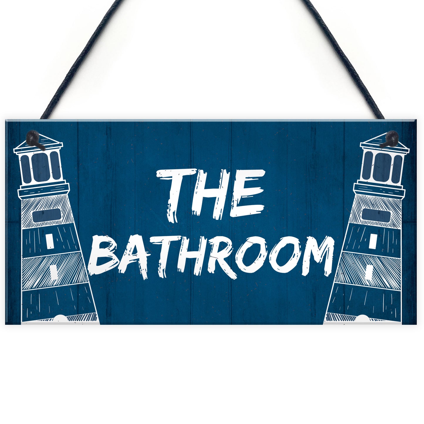 THE BATHROOM Sign Nautical Theme Toilet Loo Bathroom Sign