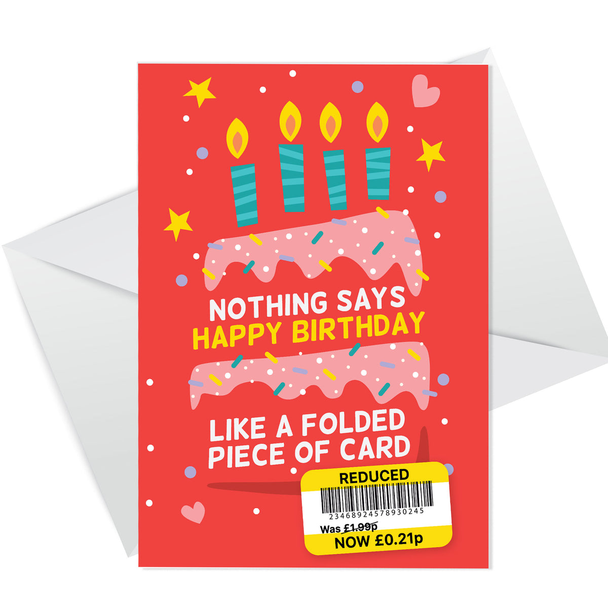 Funny Birthday Card Joke Reduced Bithday Celebration Greetings