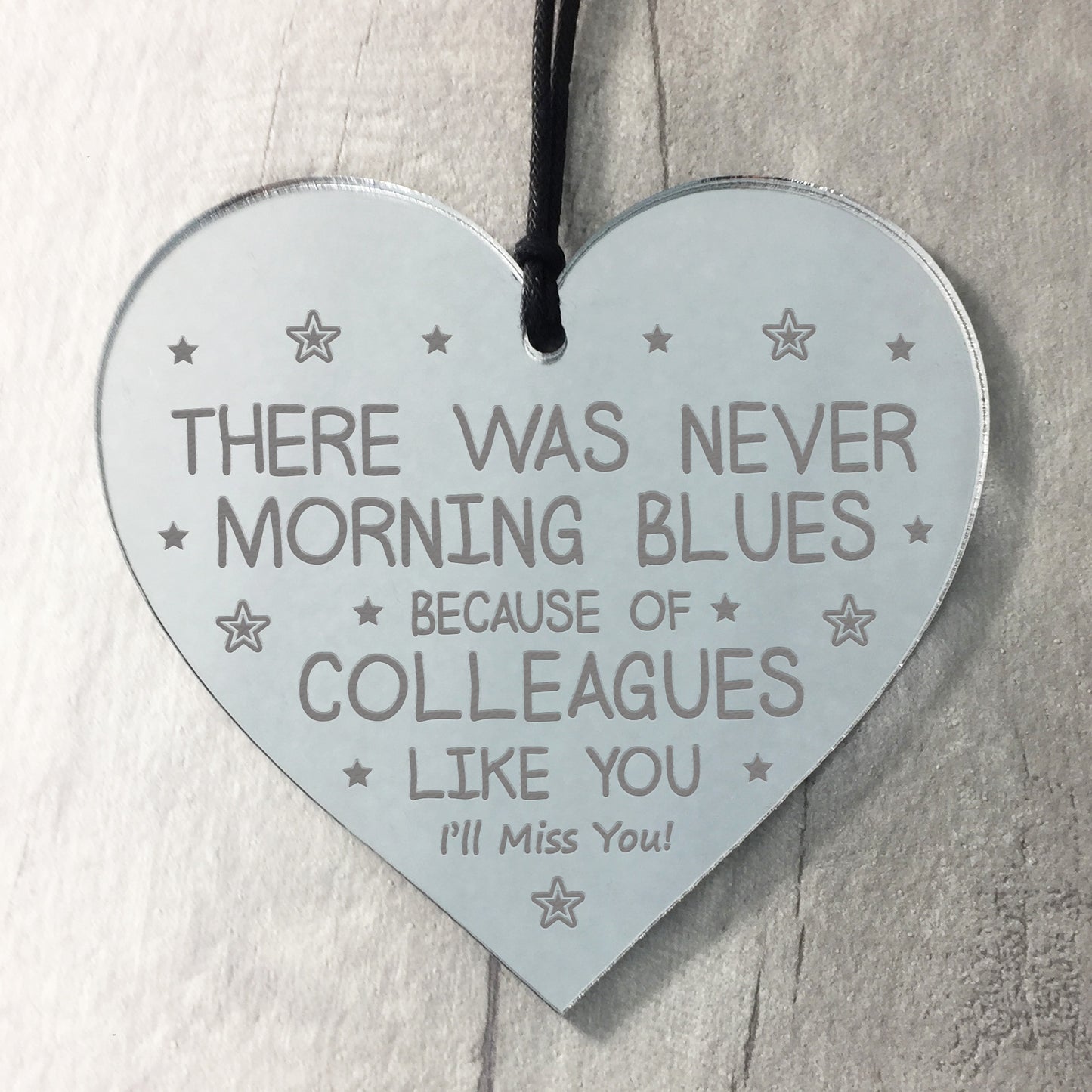 Leaving Gift For Colleague Mirror Acrylic Heart New Job Gifts
