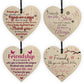 Friend Gifts For Christmas Pack of 4 Best Friend Wood Heart Gift