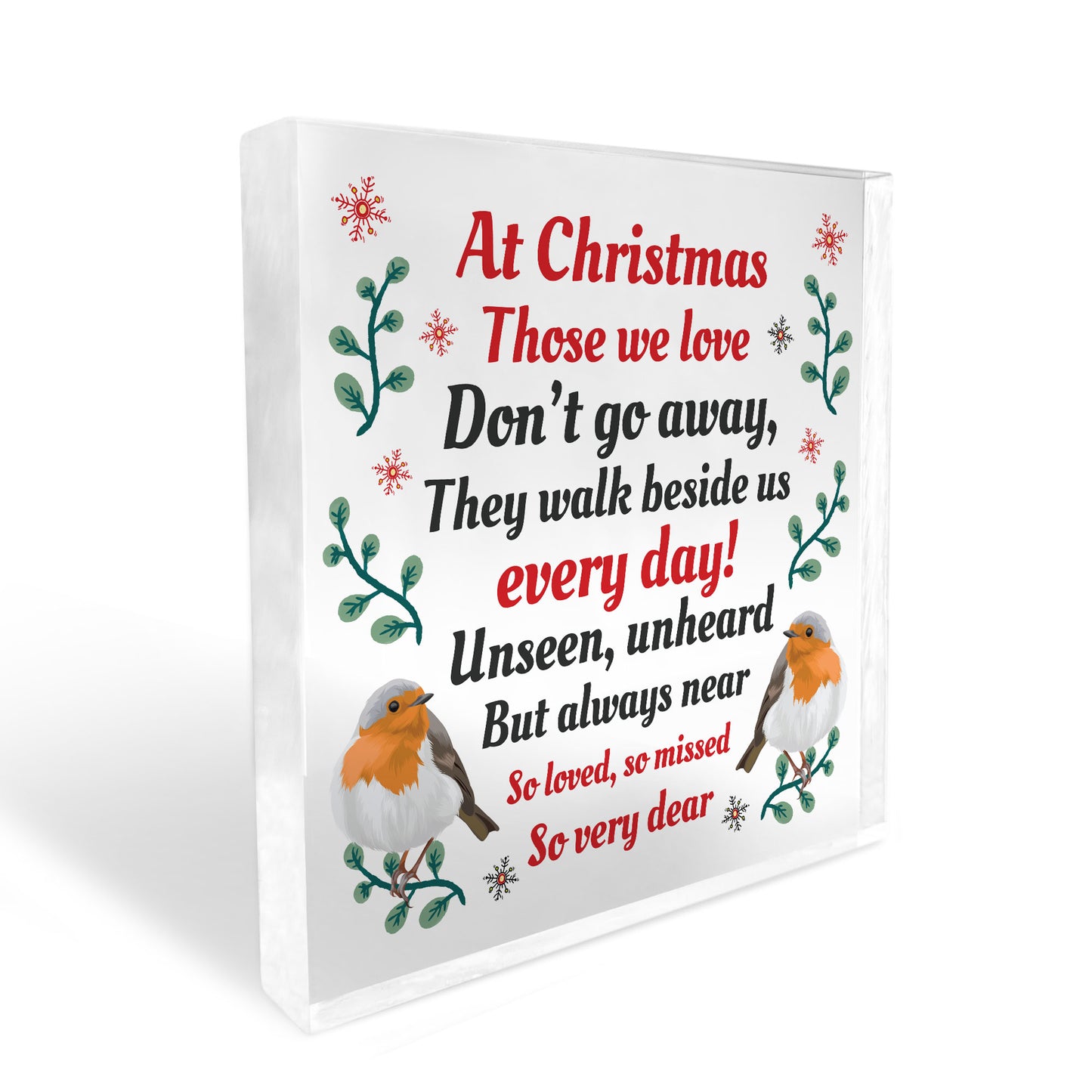 Memorial Remembrance Christmas Plaque In Loving Memory
