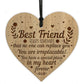 BEST FRIEND SIGN Engraved Heart Thank You Best Friend Birthday