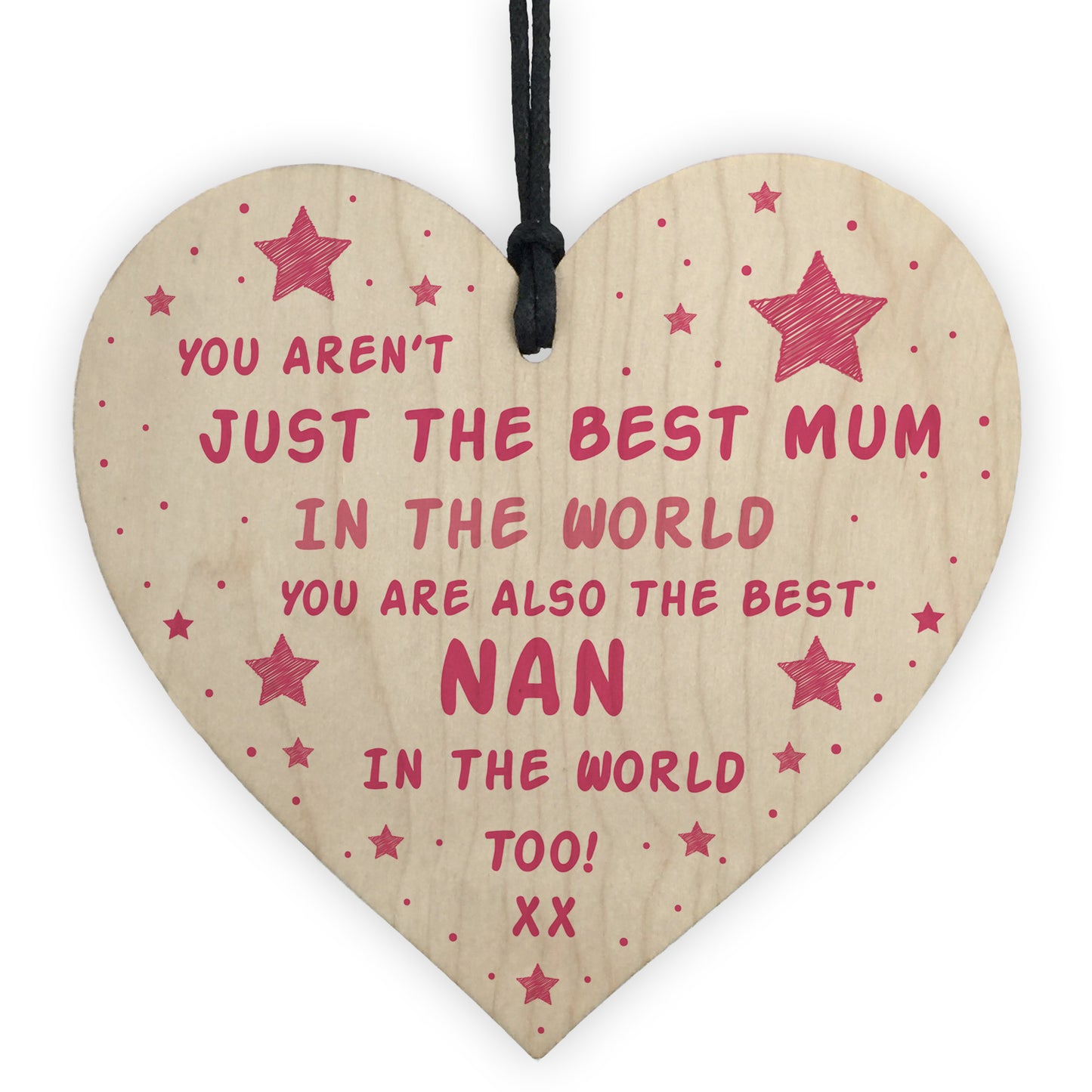 Best Mum Nan Gift For Birthday Wooden Heart Gift For Her