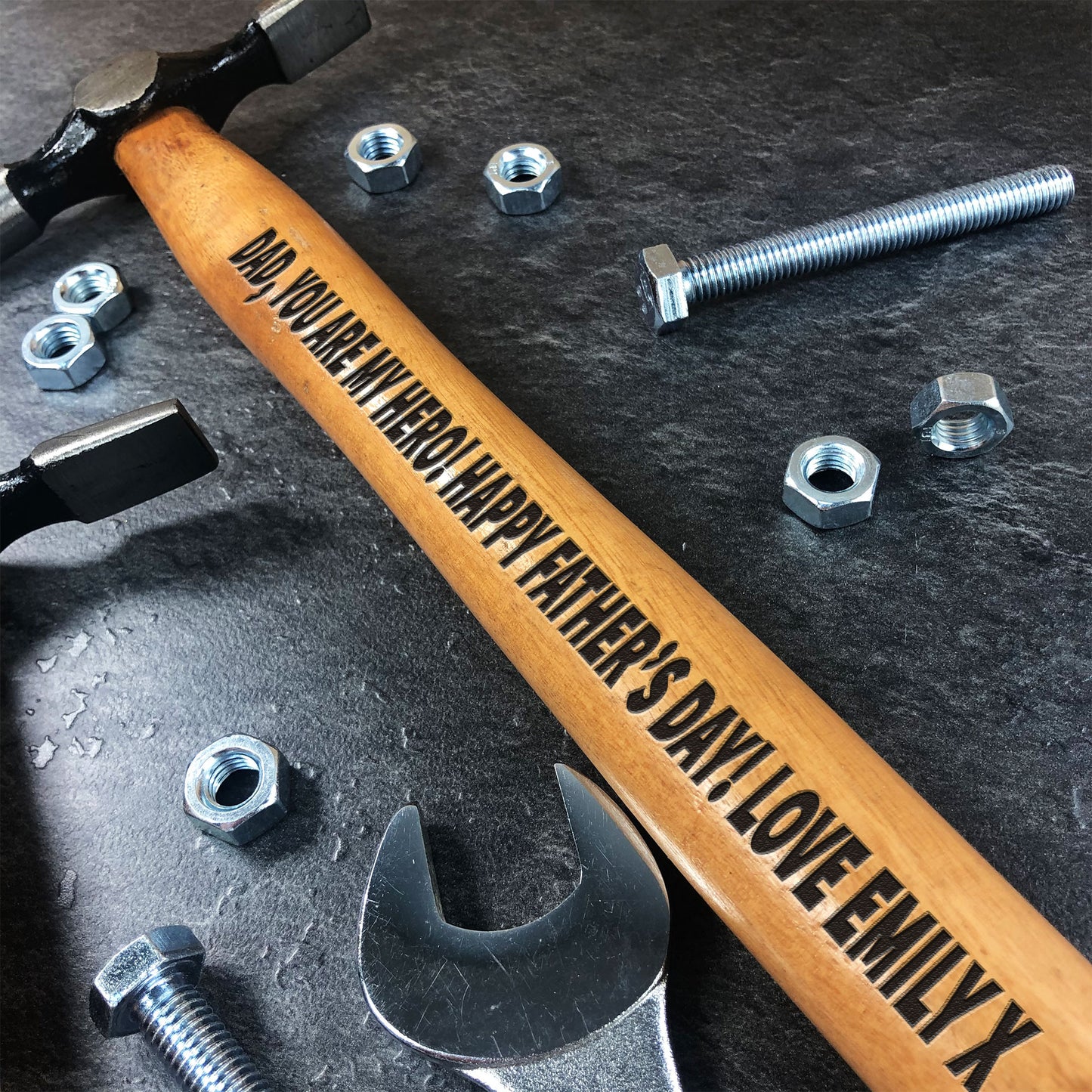 Fathers Day Novelty Gift Engraved Hammer Quirky Gift For Dad