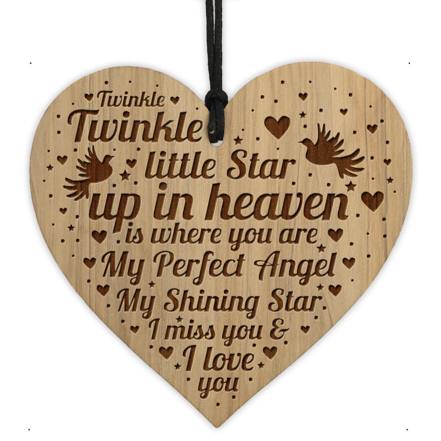 Memorial Wooden Sign Hanging Wall Plaque Christmas Tree