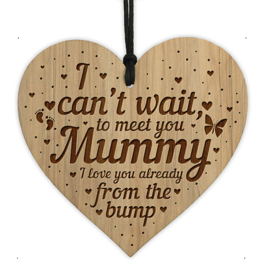 Cant Wait To Meet You Mummy From Bump Gift Engraved Heart
