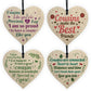 Cousin Gifts For Christmas Pack of 4 Wooden Hearts Christmas