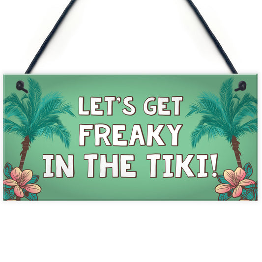 Freaky In The Tiki Novelty Hanging Tiki Bar Decor Signs For Home