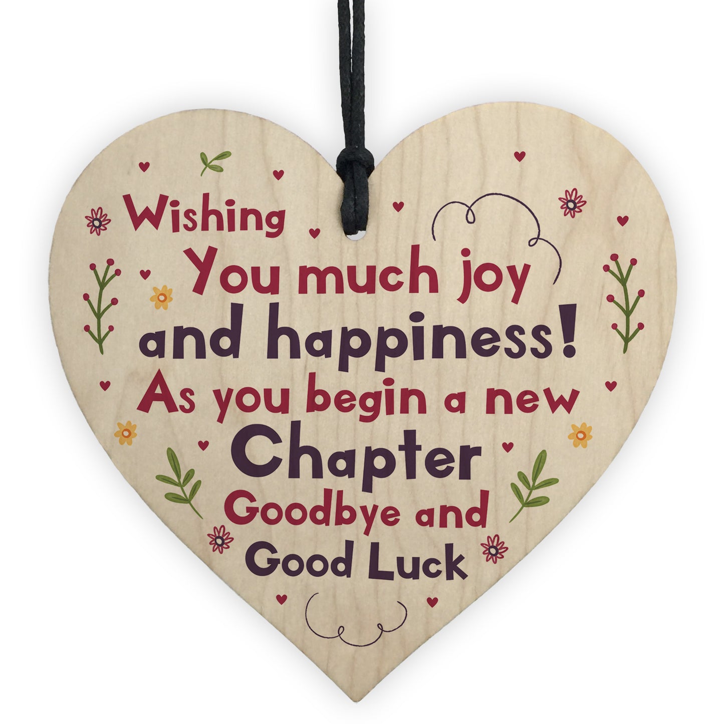 Colleague Plaque Hanging Wooden Heart Colleague Leaving Gift