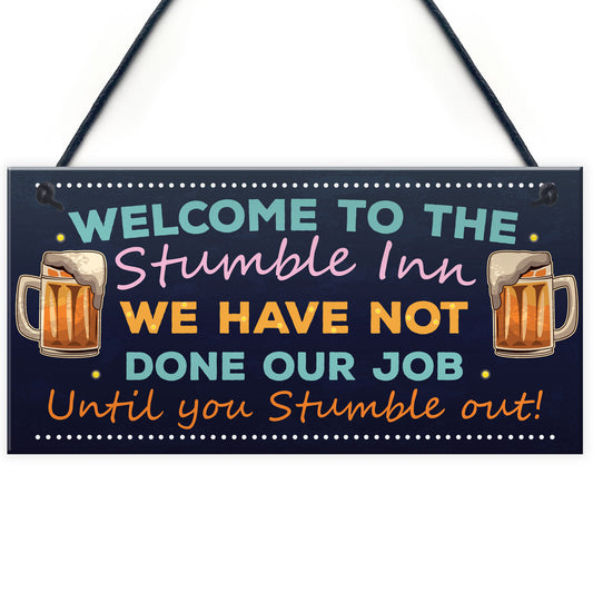 Funny Bar Sign Stumble Inn Novelty Bar Pub Signs And Plaques