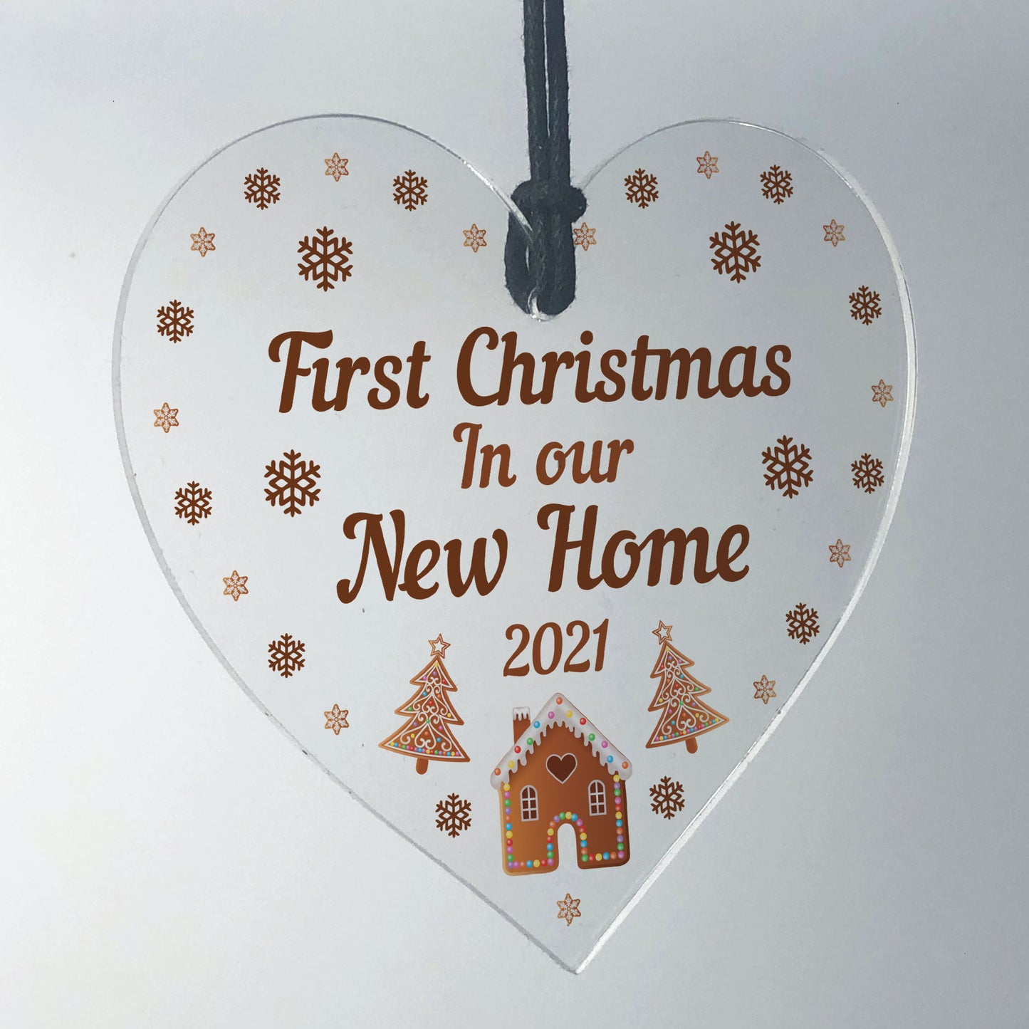 First Christmas In Our New Home Hanging Heart Christmas Decor