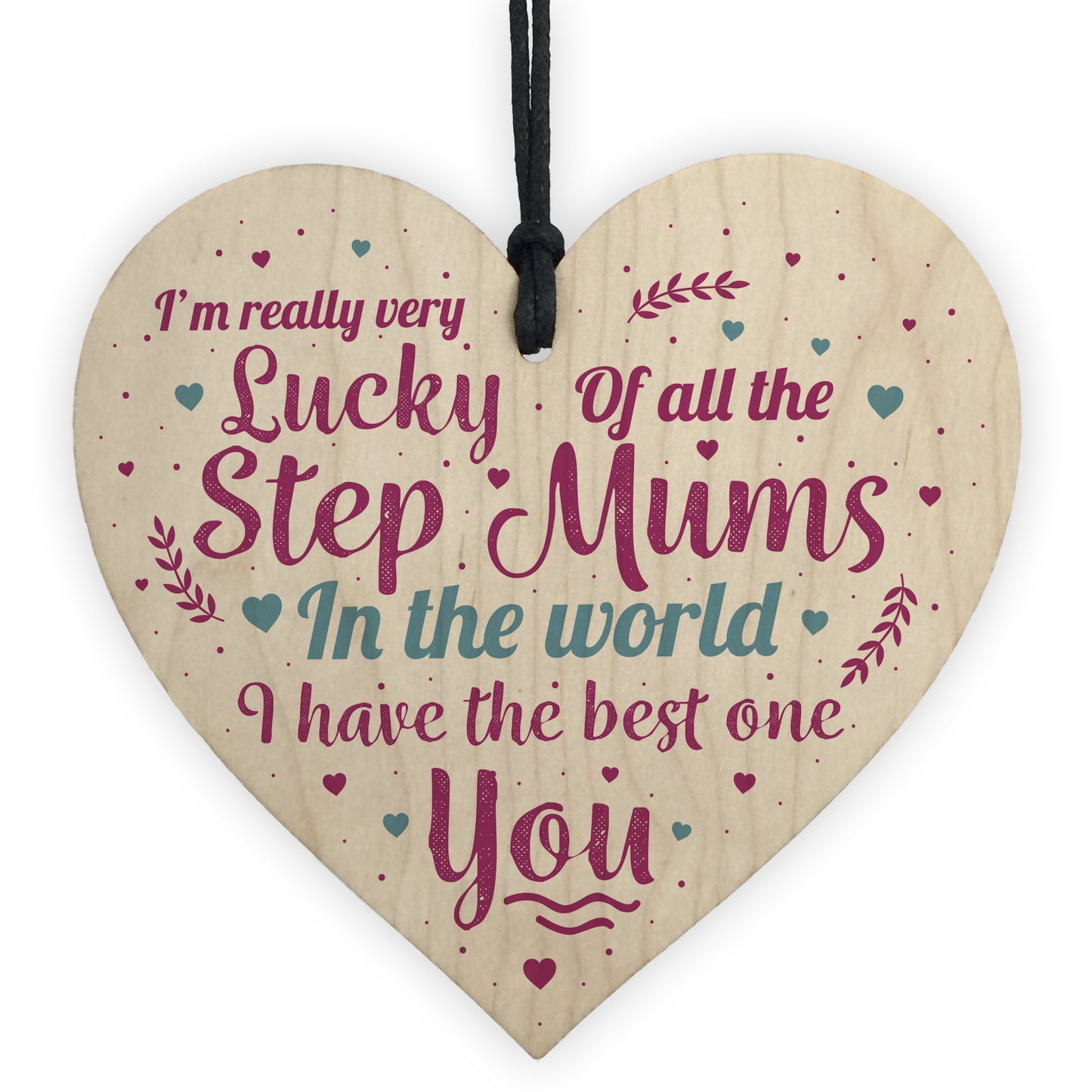 STEP MUM Thank You Gift Wooden Heart Mum Mummy Christmas