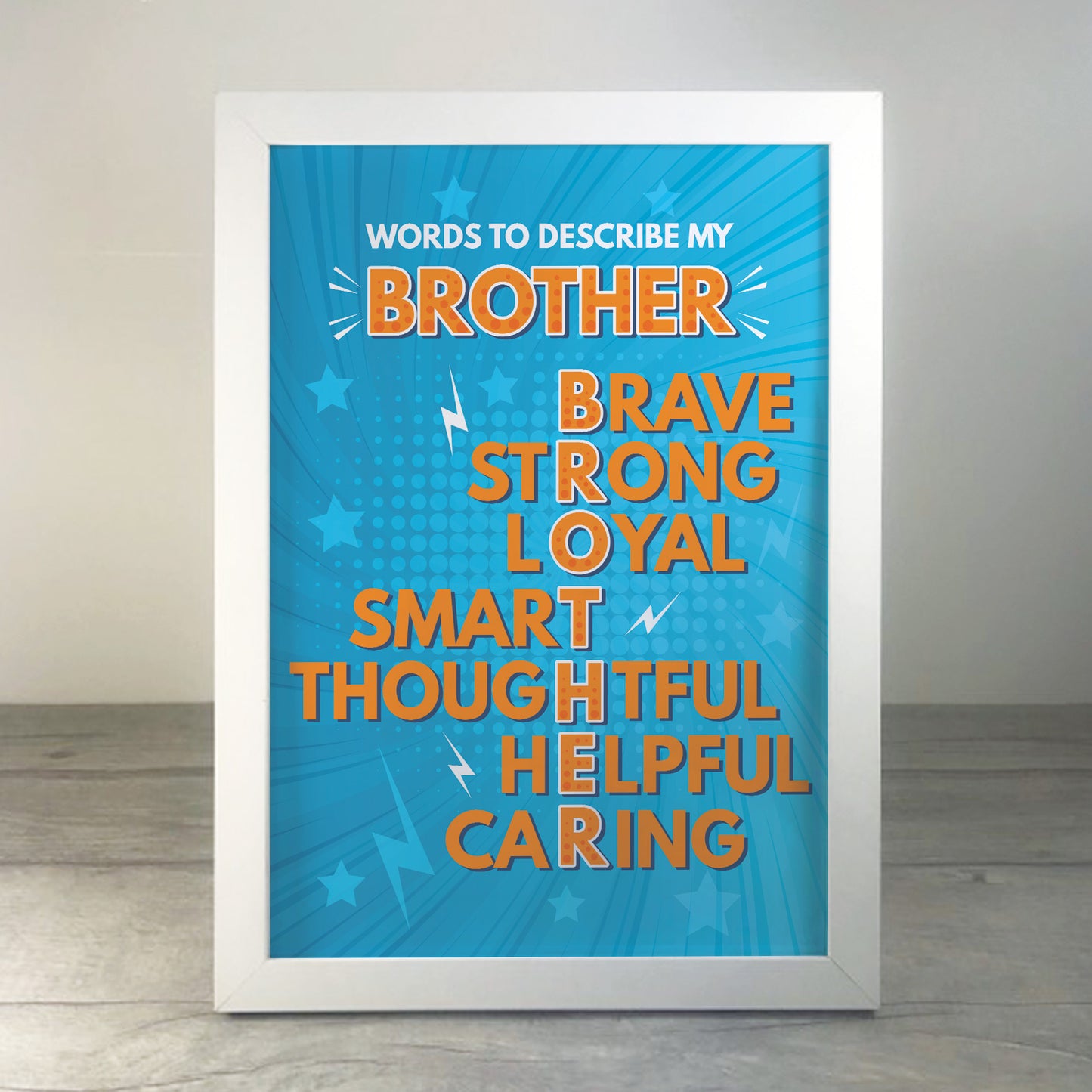 Brother Poem Gift For Christmas Birthday Framed Print Gift