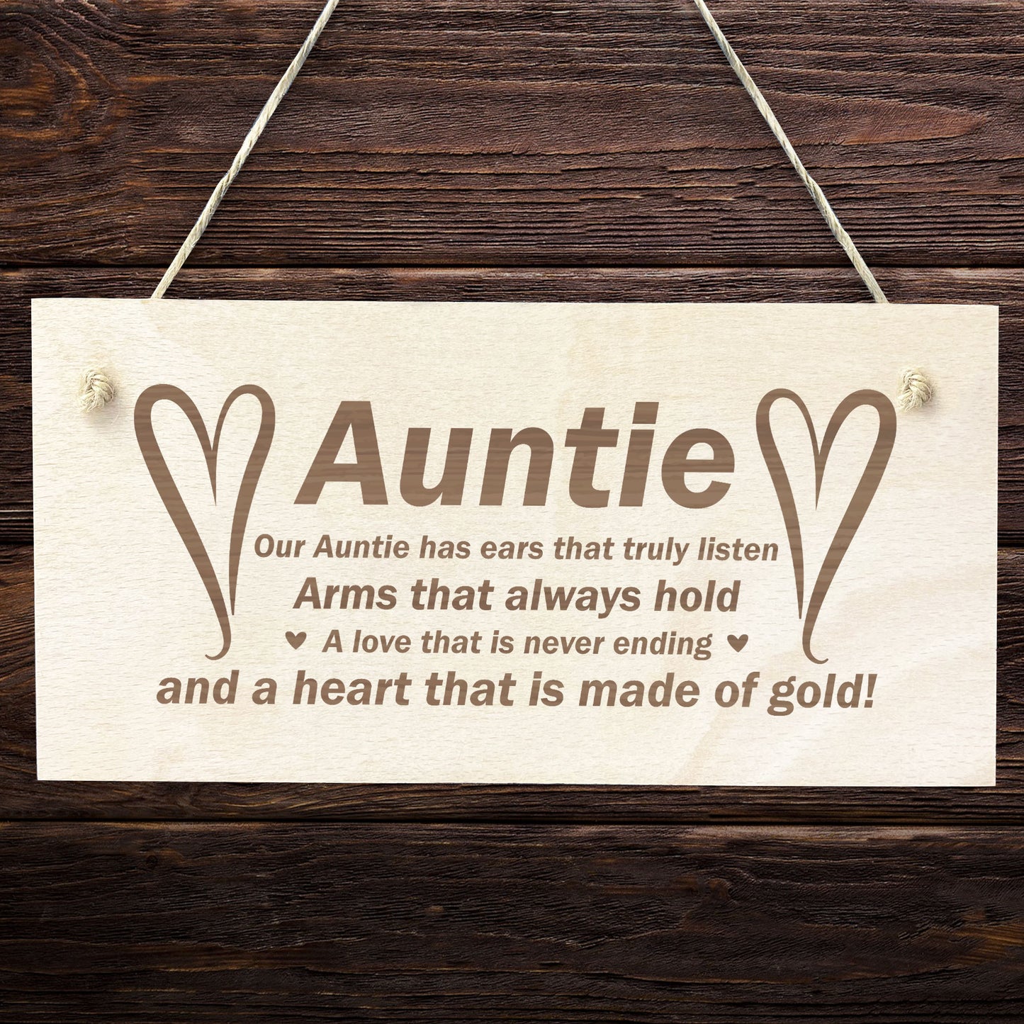 Auntie Gifts Aunt Aunty Birthday Christmas Gifts Wood Sign Gift