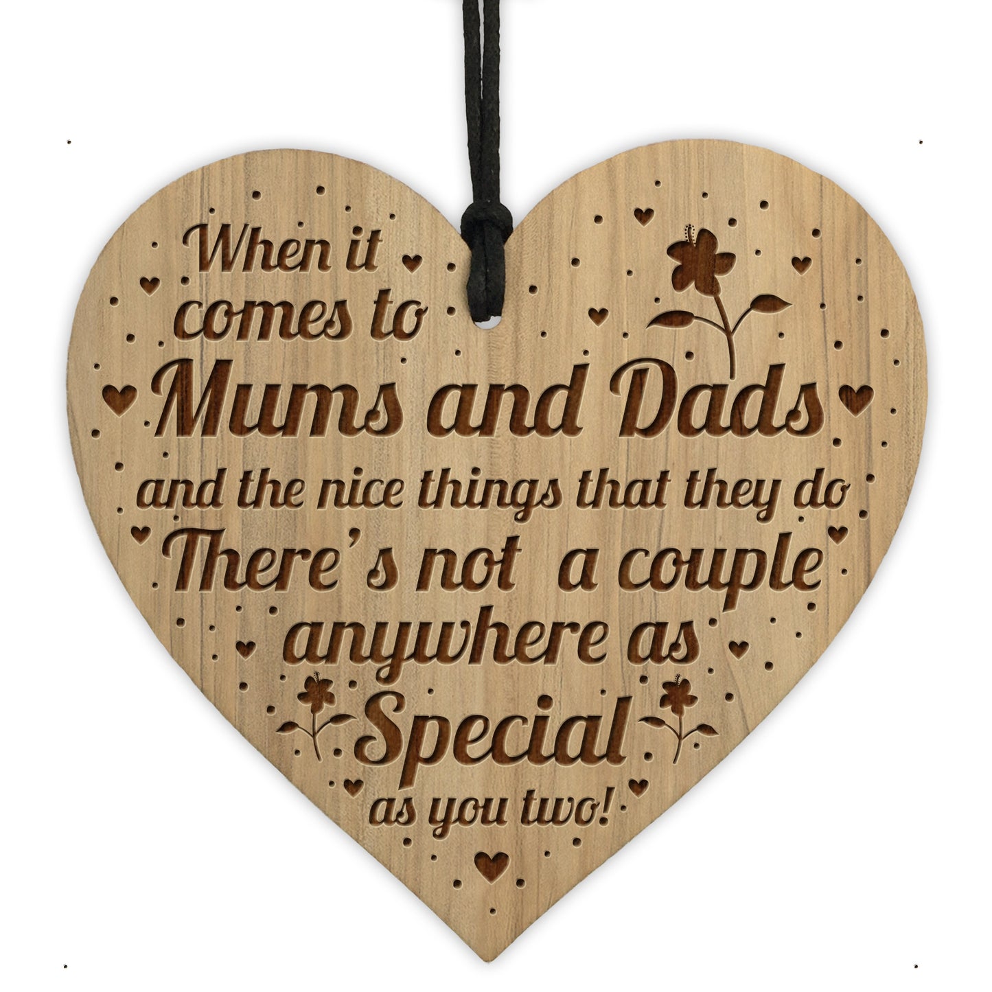 Mum And Dad Present Engraved Heart Mum Gifts Dad Gifts