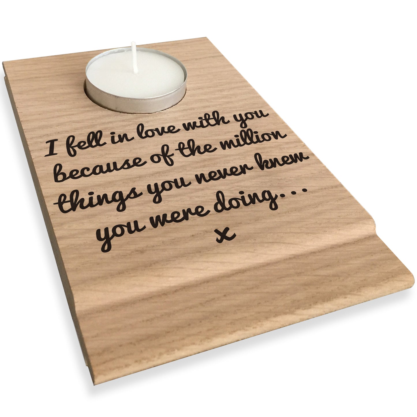 I Fell In Love With You Candle Gift Set Tealight Holder