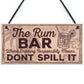 Alcohol Signs For Garden Shed SummerHouse Rum Gift Kitchen Sign