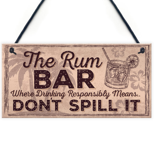 Alcohol Signs For Garden Shed SummerHouse Rum Gift Kitchen Sign