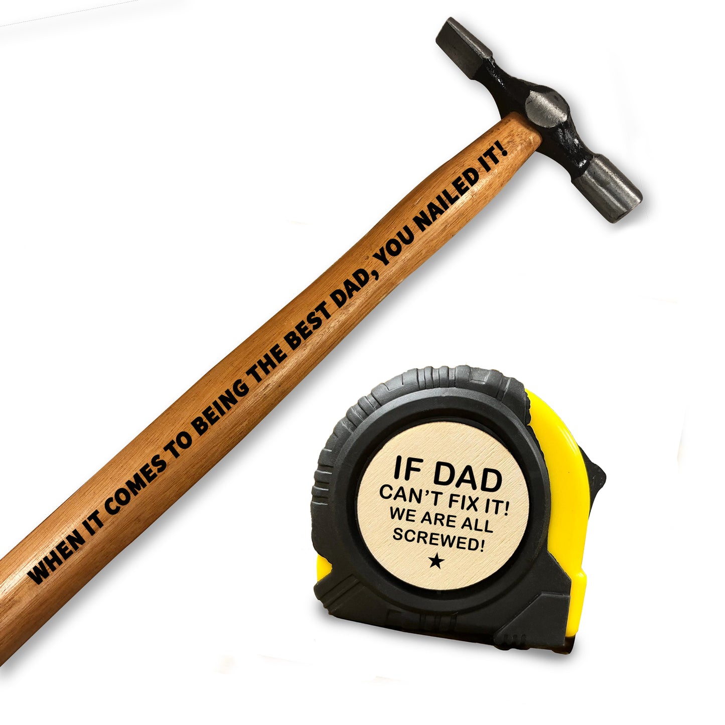 Birthday Fathers Day Gift For Dad Tape Measure Hammer Tool Gift