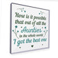 Auntie Plaque Auntie Birthday Gifts Auntie Gifts From Niece