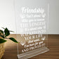 Best Friend Sign Friendship Gift Standing Plaque Thank You Gift