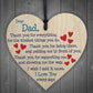 Dad I Love You Everyday Father's Day Gift Wooden Hanging Heart