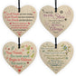 Friendship Gifts For Christmas Pack of 4 Wood Hearts Best Friend