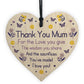 Thank You Mum Gift Wood Heart Birthday Mothers Day Gift