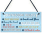 Bathroom Toilet Loo Rules Shabby Chic Vintage Retro Funny Sign