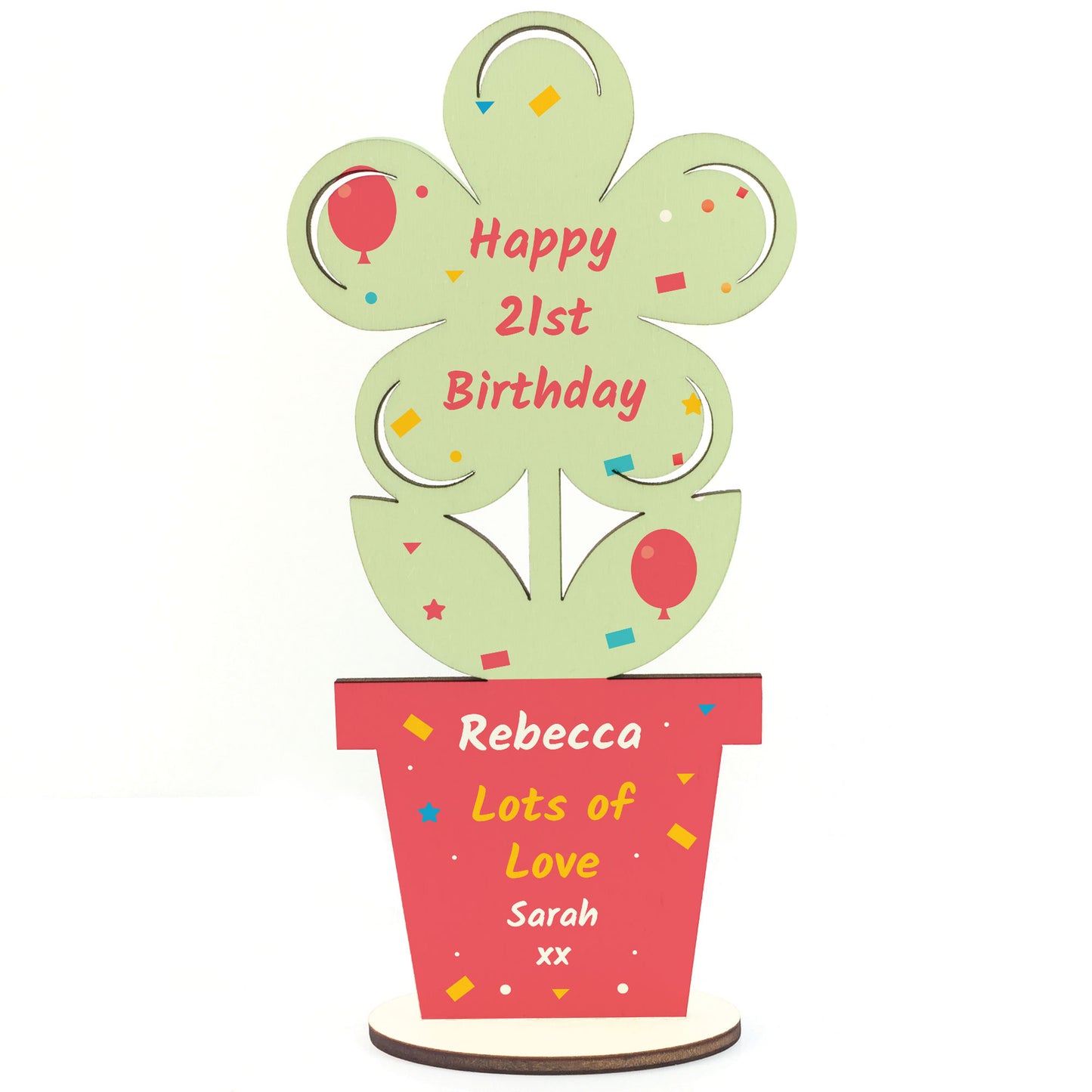 Novelty Birthday Gift For Daughter Son Personalised Flower 21st