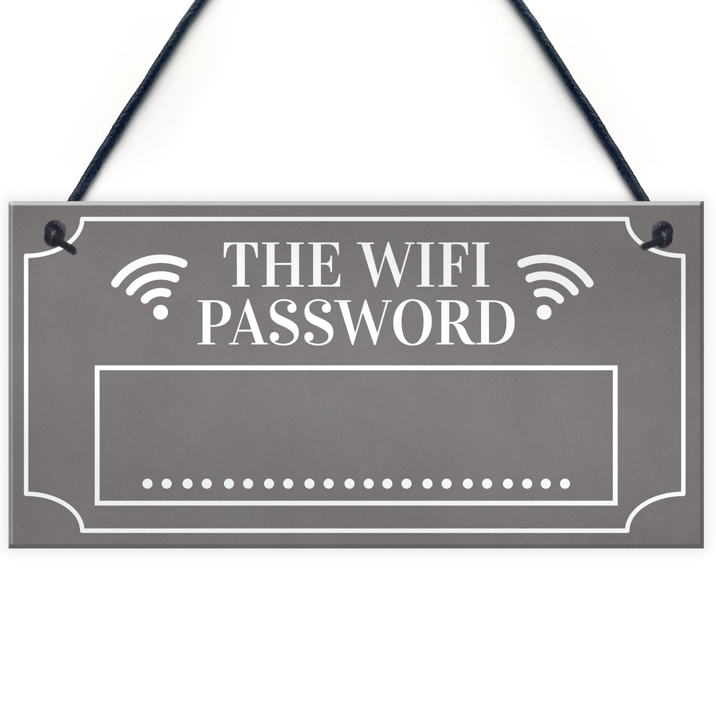 Grey Wifi Password Hanging Home Internet Decor Sign New Home