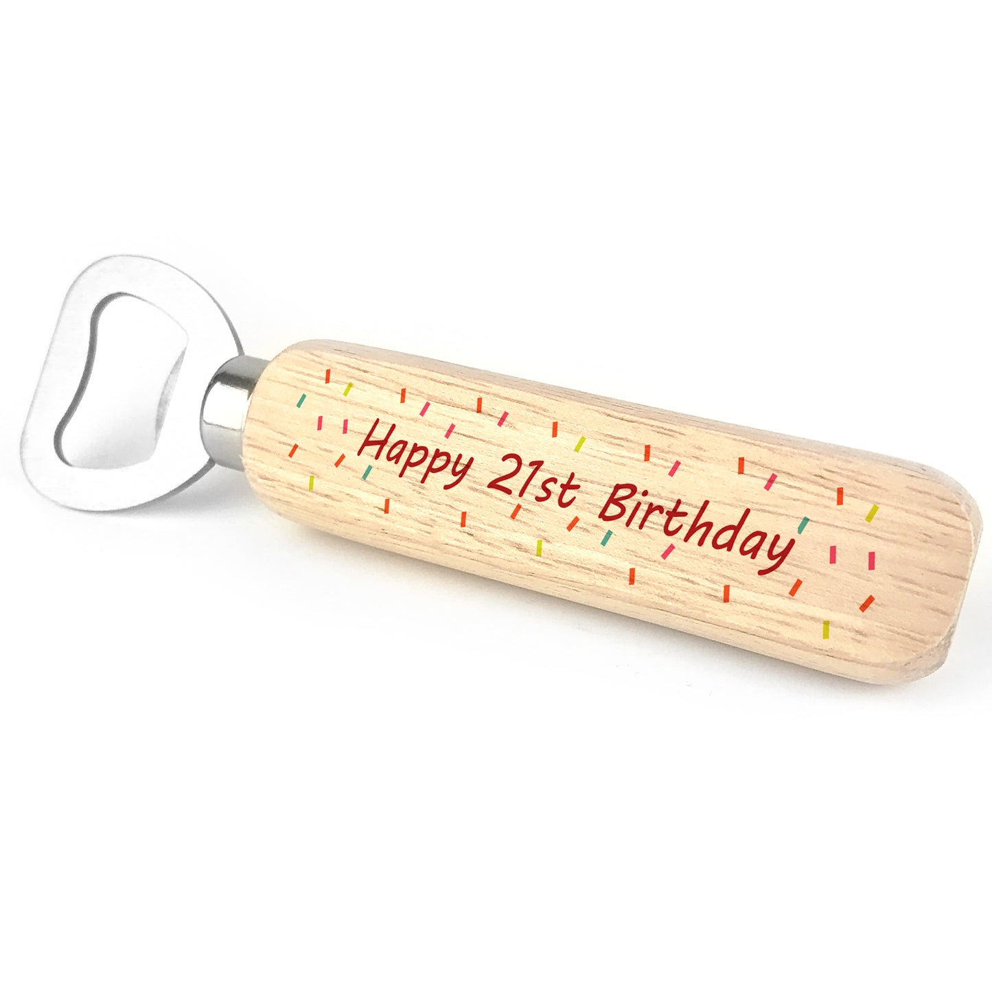 Personalised Confetti Bottle Opener Birthday Gift For Mum Dad