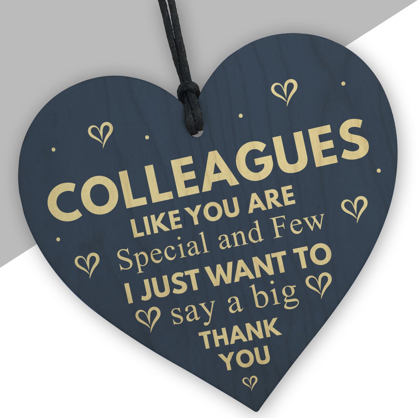 Handmade Wooden Hanging Heart Gift For Colleague Work Leaving
