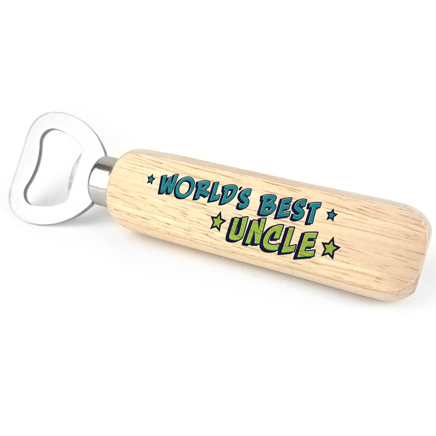 Worlds Best Uncle Wooden Bottle Opener Christmas Birthday Gift