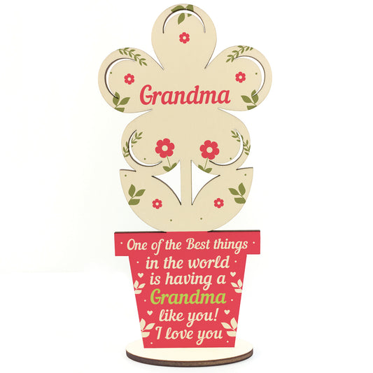 Thank You Gift Wooden Flower Grandma Birthday Christmas Gift