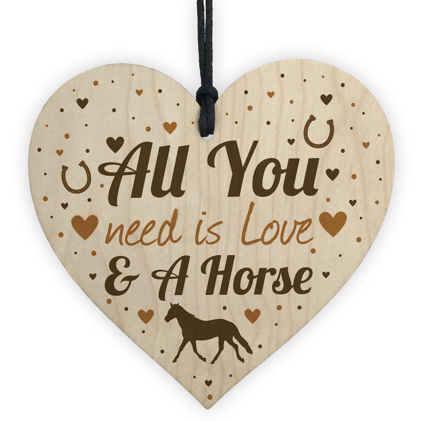 Horse Gifts For Girls Women Wooden Heart Stable Door Plaque