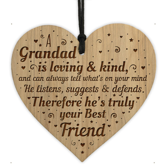 Grandad Plaque Engraved Heart Grandad Birthday Christmas Gift