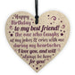 Birthday Friend Gifts Heart Special Friendship Plaque Card