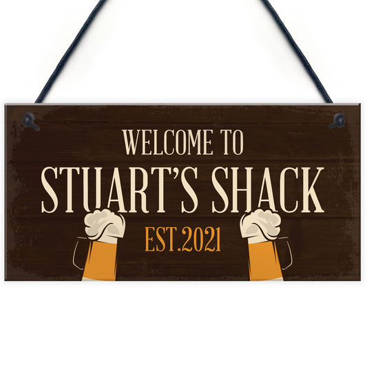Personalised Bar Shack Sign Novelty Garden Home Bar Man Cave
