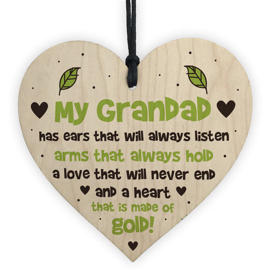 Grandad Gifts For Birthday Heart Grandad Gifts For Fathers Day