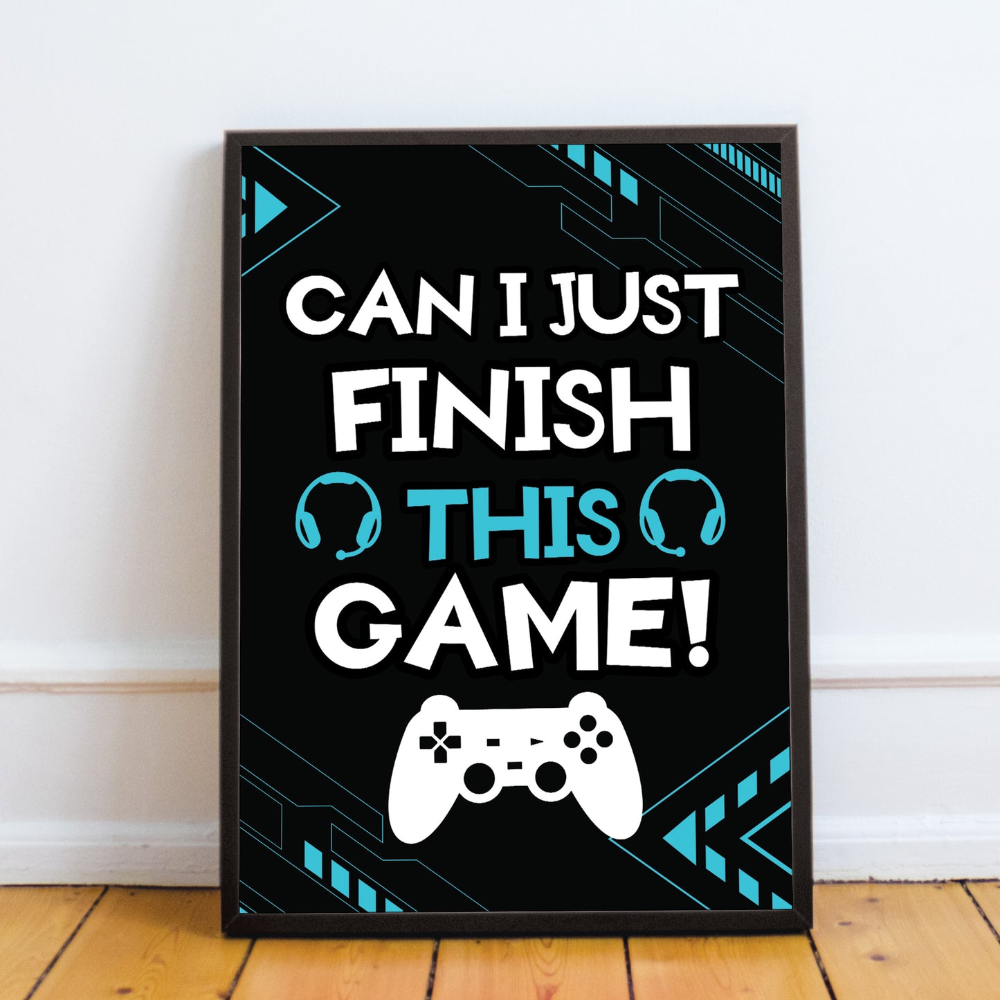Gaming Black Framed Posters Prints For Boys Bedroom Gamer