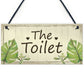 Shabby Chic Toilet Sign Door Plaque Bathroom Sign Home Decor