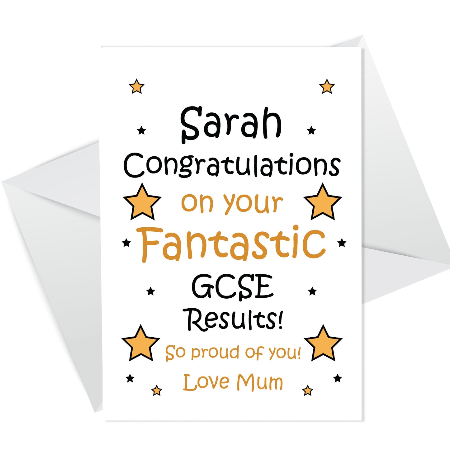 Personalised Congratulations Card For Daughter Son GCSE Results