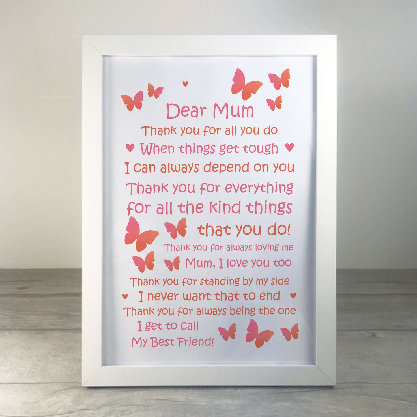 Christmas Birthday Gifts For Mum From Daughter Son Framed Print