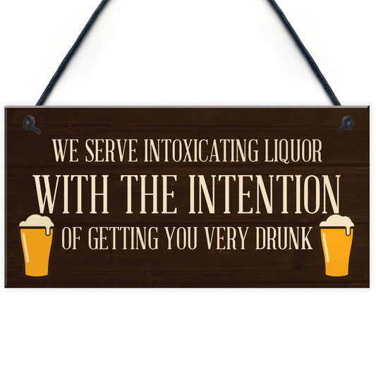 Rude Bar Sign Hanging Funny Garage Pub Shed Man Cave Garden
