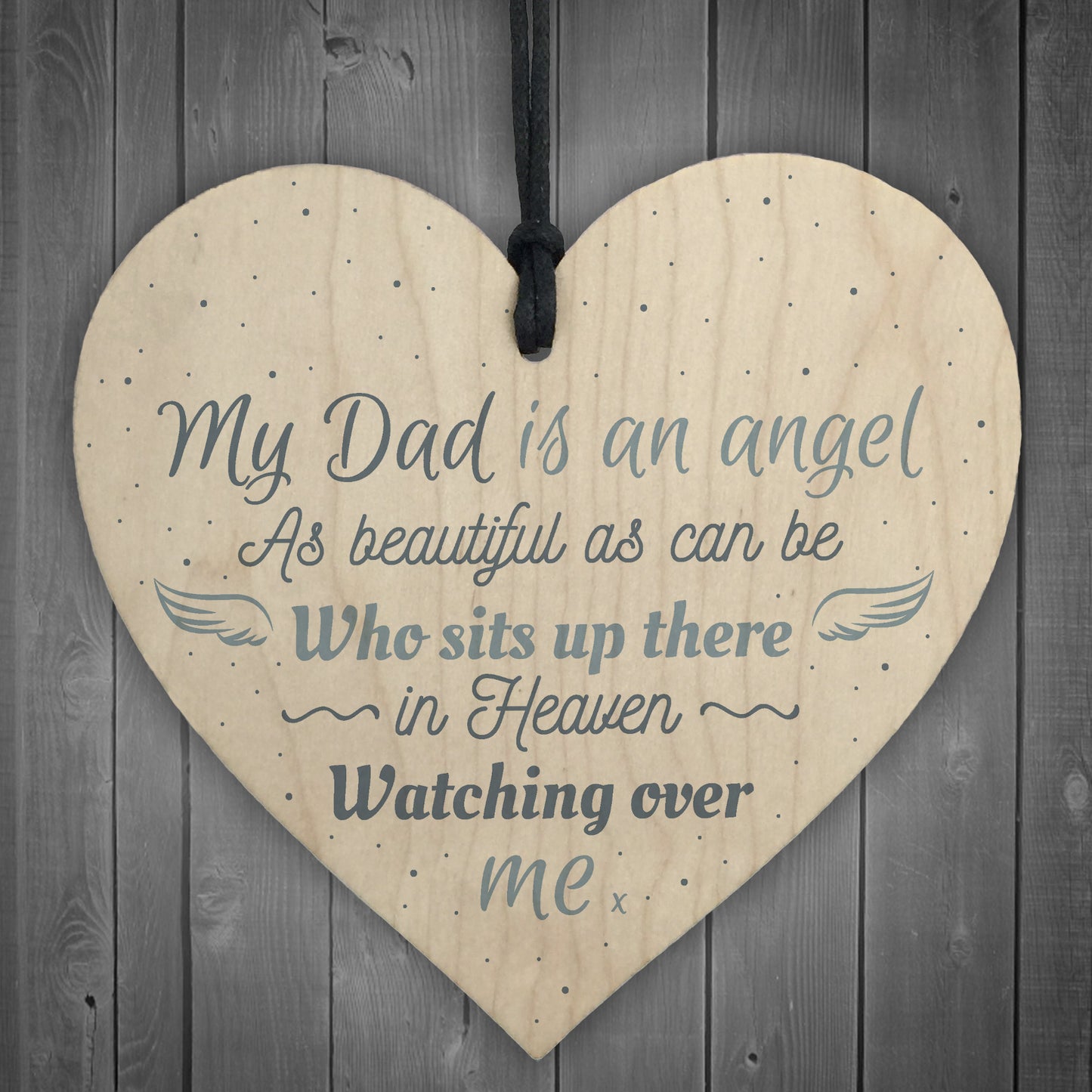 Dad Angel Memorial Plaque Sign Memory Fathers Day Keepsake Gift
